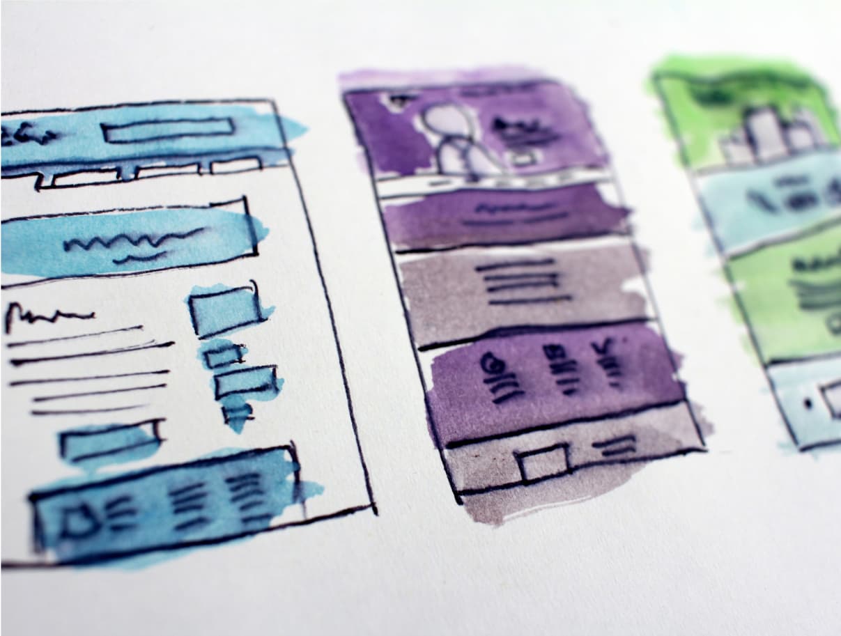 Web design wireframes