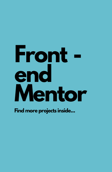 FrontEnd Mentor Challenges thumbnail