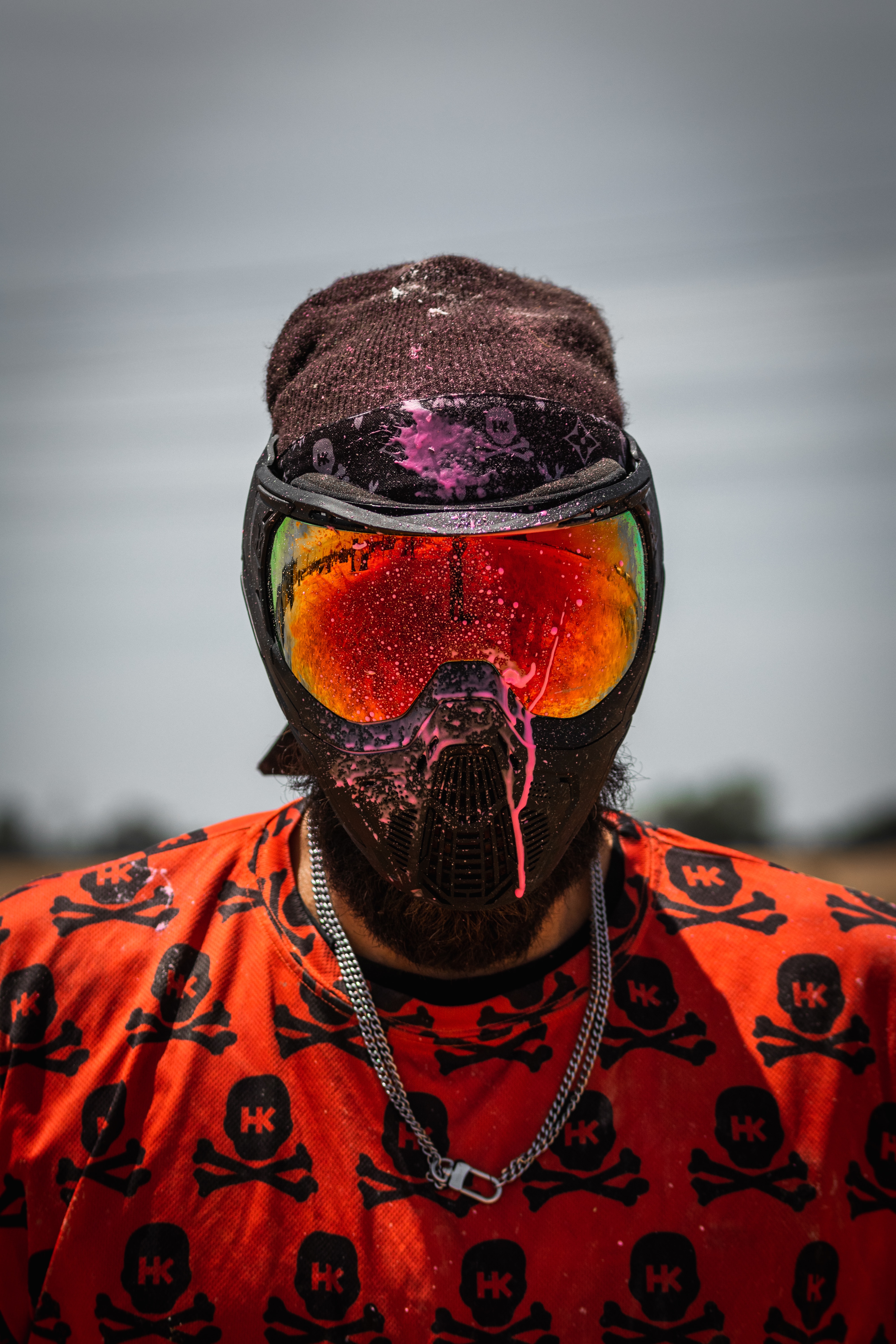 Paintball player wearing HK army in paint, photo credit to Daniel Lincoln